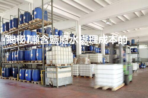 揭秘1噸含鹽廢水處理成本的驚人真相？